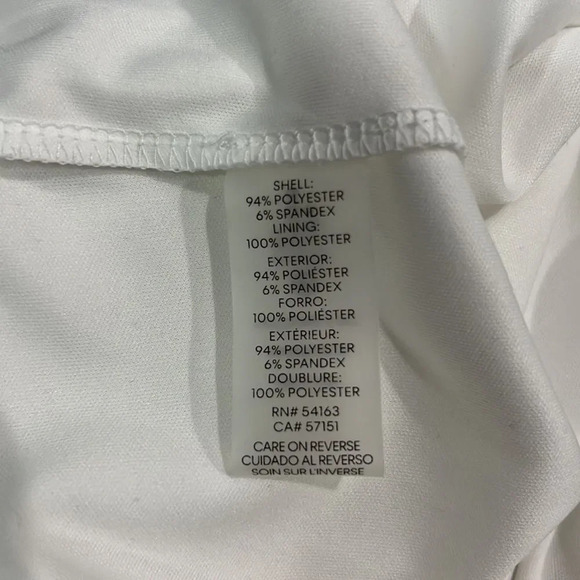 Calvin Klein dress white with gold zipper tank top ruffle bottom with lace size8 - Picture 10 of 10